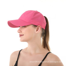 New Breathable Mesh Sun Visors Spring Summer Outdoor Sports Criss Cross Ponytail Hat Baseball Hats For Women 2021